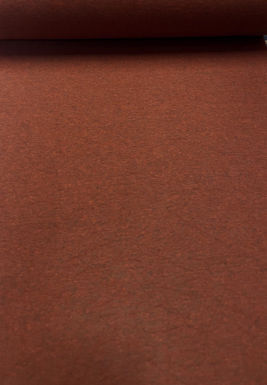  Bio Bündchenstoff  rost/braun melange  